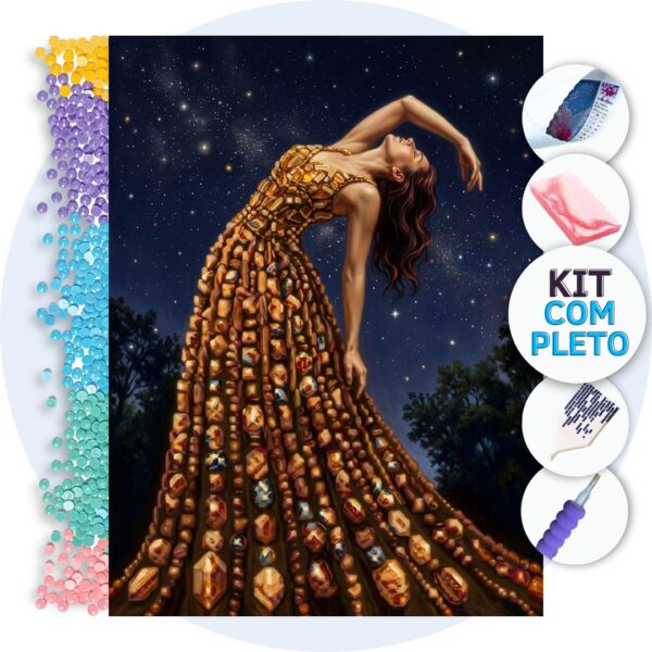 Dançarina de Cristais – Kit Pintura com Cristais