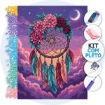 Filtro dos Sonhos Floral – Kit Pintura com Cristais
