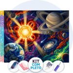 Explosão Cósmica Galáctica – Kit Pintura com Cristais