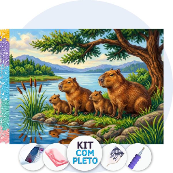 capa-d733534237984a95 Família de Capivaras – Kit Pintura com Cristais