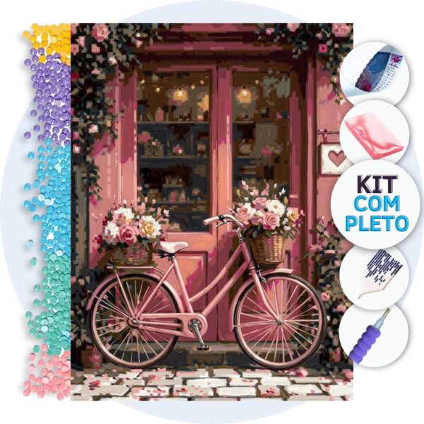 Bicicleta Florir de Primavera – Kit Pintura com Cristais