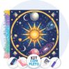 Ciclo Astral Dourado – Kit Pintura com Cristais