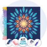 Mandala Estelar Brilhante – Kit Pintura com Cristais