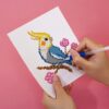 Pássaros 1 - Kit Mini Pintura com Cristais
