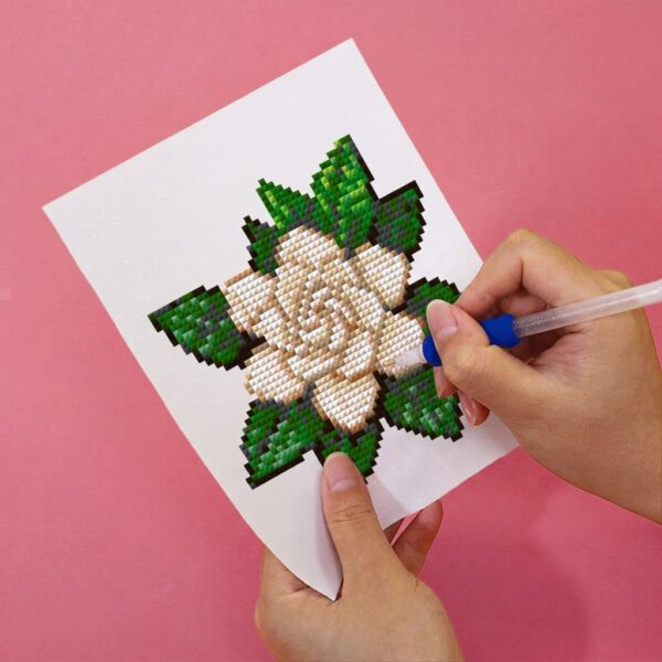 Flores 2 - Kit Mini Pintura com Cristais