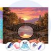 Ponte no Entardecer – Kit Pintura com Cristais