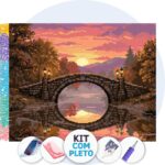 Ponte no Entardecer – Kit Pintura com Cristais