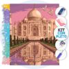 Taj Mahal ao Pôr do Sol – Kit Pintura com Cristais