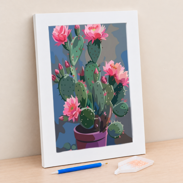 1 Vaso de Cactos – Kit Porta-retrato em Cristais