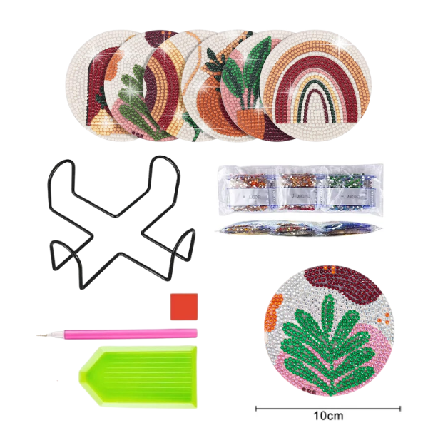 TELAS P PUBLICAR(24) 6 Peças – Boho – Kit Porta-copos