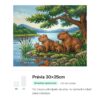 familia-de-capivaras-mockup-30x25cm Família de Capivaras – Kit Pintura com Cristais