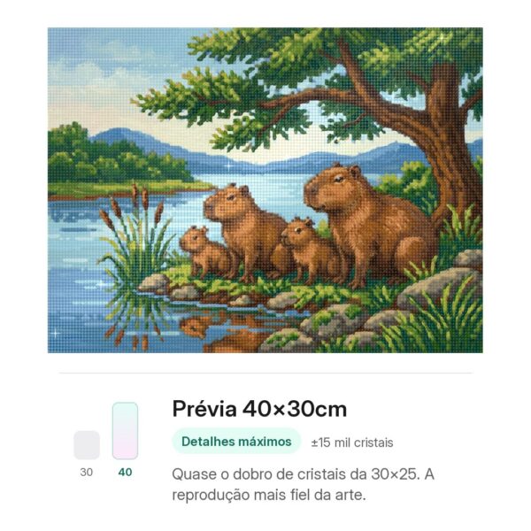 familia-de-capivaras-mockup-40x30cm-1 Família de Capivaras – Kit Pintura com Cristais