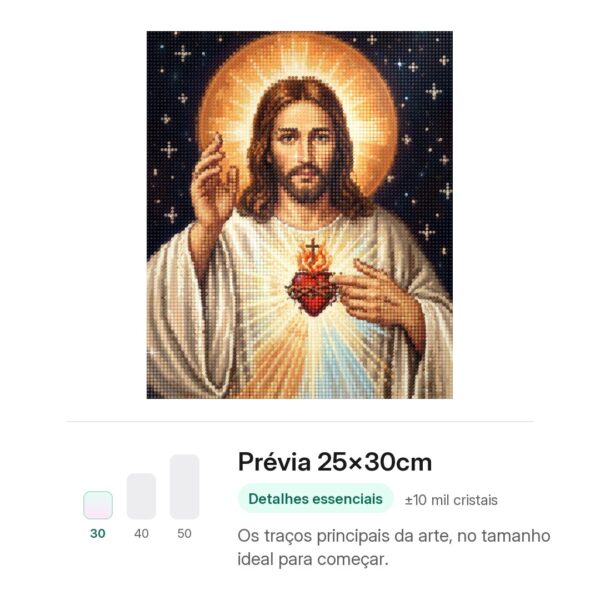 Sagrado Coração de Jesus – Kit Pintura com Cristais