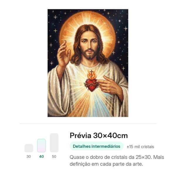 Sagrado Coração de Jesus – Kit Pintura com Cristais