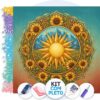 Mandala Sol Nascente – Kit Pintura com Cristais