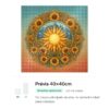 Mandala Sol Nascente – Kit Pintura com Cristais