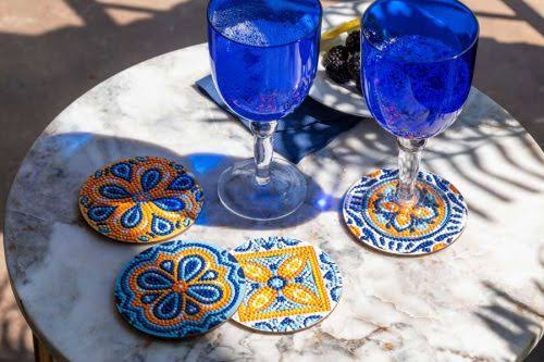 4 Peças – Azulejos Portugueses – Kit Porta-copos