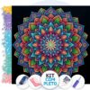 Mandala de Pétalas Vibrantes – Kit Pintura com Cristais