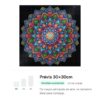 Mandala de Pétalas Vibrantes – Kit Pintura com Cristais