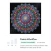 Mandala de Pétalas Vibrantes – Kit Pintura com Cristais