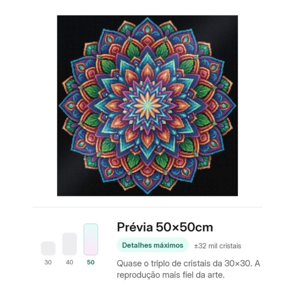 Mandala de Pétalas Vibrantes – Kit Pintura com Cristais