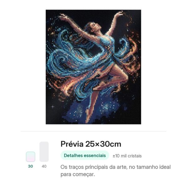 Bailarina de Fogo e Água – Kit Pintura com Cristais