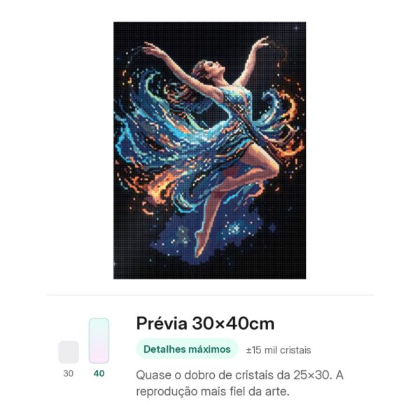 Bailarina de Fogo e Água – Kit Pintura com Cristais