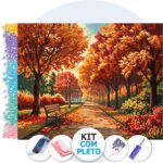 Caminho no Outono – Kit Pintura com Cristais