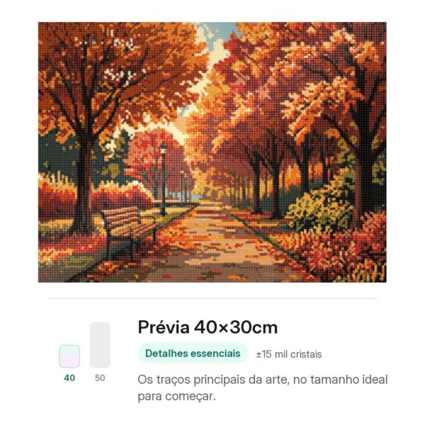 Caminho no Outono – Kit Pintura com Cristais