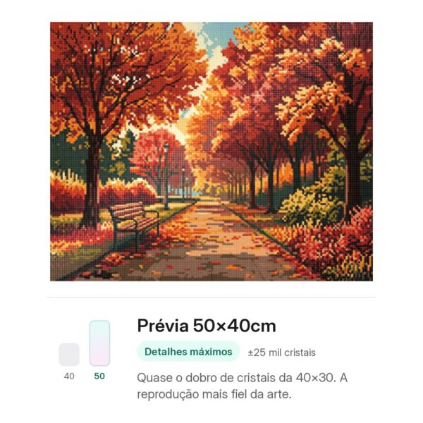 Caminho no Outono – Kit Pintura com Cristais