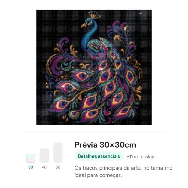 Pavão com Cauda Ornamental