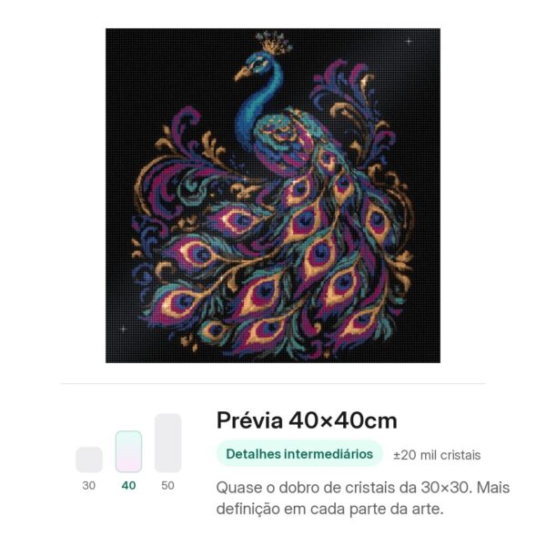 Pavão com Cauda Ornamental