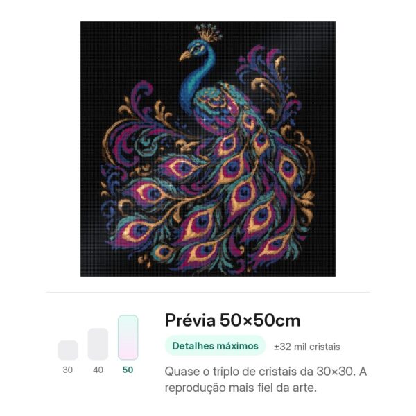 Pavão com Cauda Ornamental