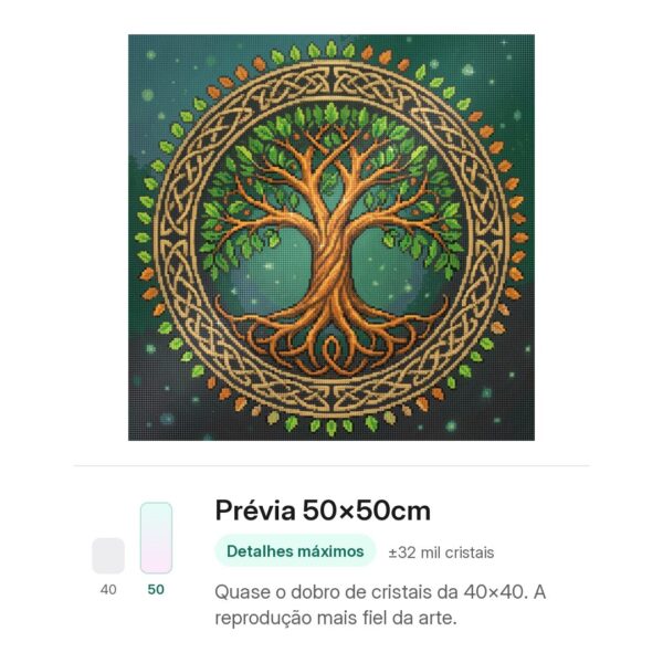 produto-23077-mockup-50x50cm Raízes da Árvore Mística – Kit Pintura com Cristais