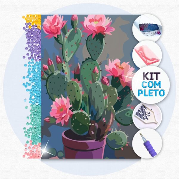 www. .com (21) Vaso de Cactos – Kit Pintura com Cristais