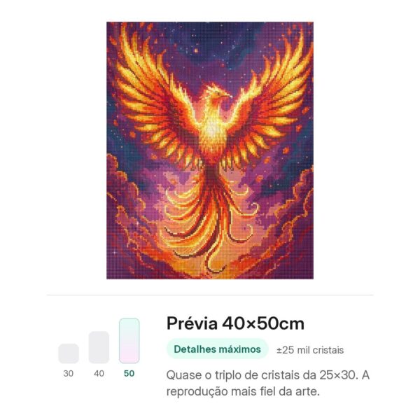 ascensao-da-fenix-mockup-40x50cm-2 Ascensão da Fênix – Kit Pintura com Cristais