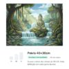 Buda Meditando na Cachoeira – Kit Pintura com Cristais