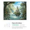 Buda Meditando na Cachoeira – Kit Pintura com Cristais