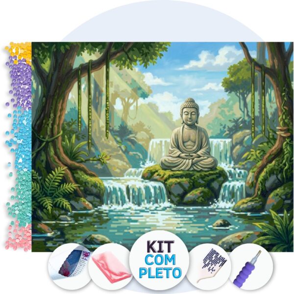 capa-0b8186e9dfce1dd0 Buda Meditando na Cachoeira – Kit Pintura com Cristais