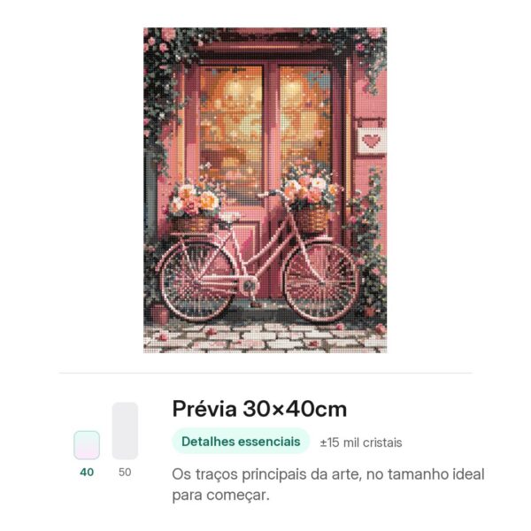 Bicicleta Florir de Primavera – Kit Pintura com Cristais