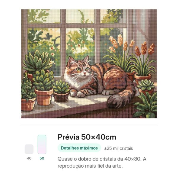 gato-entre-suculentas-mockup-50x40cm Gato entre Suculentas – Kit Pintura com Cristais