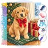 Cachorro Filhote No Natal – Kit Pintura com Cristais