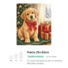 Cachorro Filhote No Natal – Kit Pintura com Cristais