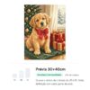 Cachorro Filhote No Natal – Kit Pintura com Cristais