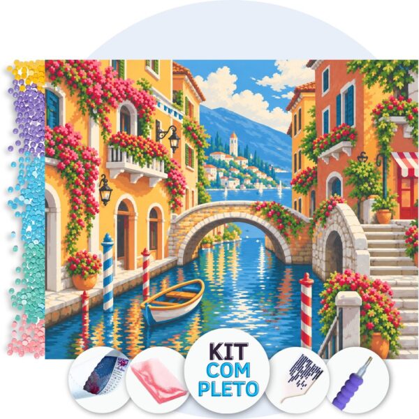 Canais De Veneza – Kit Pintura com Cristais