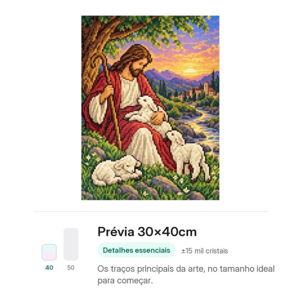 jesus-o-bom-pastor-mockup-30x40cm Jesus o Bom Pastor e suas Ovelhas – Kit Pintura com Cristais