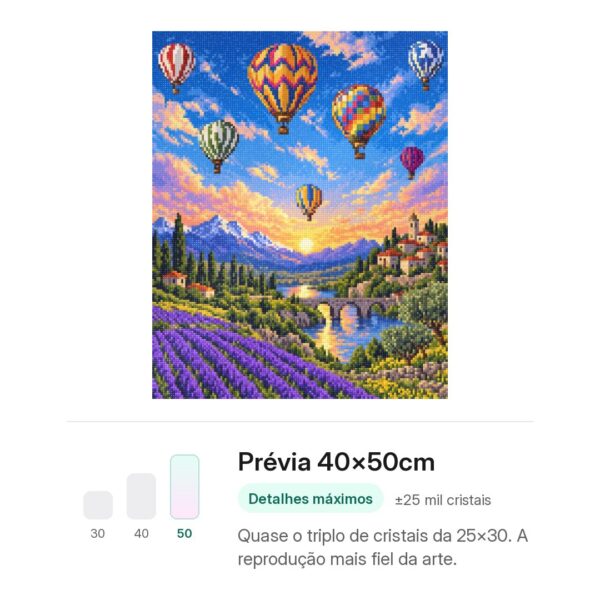 Céu de Balões Coloridos - Kit Pintura com Cristais