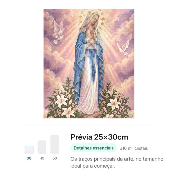 santa-maria-entre-lirios-mockup-25x30cm Santa Maria entre Lírios – Kit Pintura com Cristais