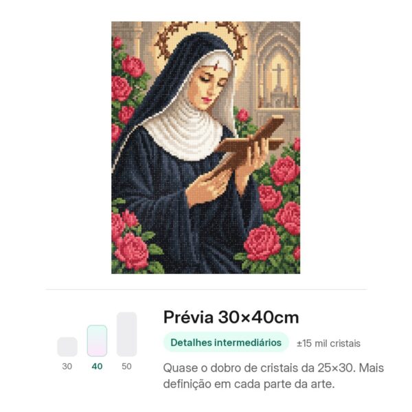 santa-rita-de-cassia-rosas-mockup-30x40cm-1 Santa Rita de Cássia Rosas – Kit Pintura com Cristais