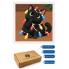 20x20cm - Gato Preto Bagunceiro - Kit Pintura com Cristais